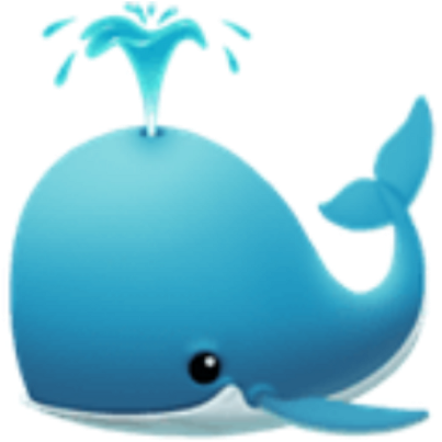 Whale Whales Cute Blue Water Emoji Imoji Applemoji - Old Iphone Whale Emoji (1024x1024), Png Download