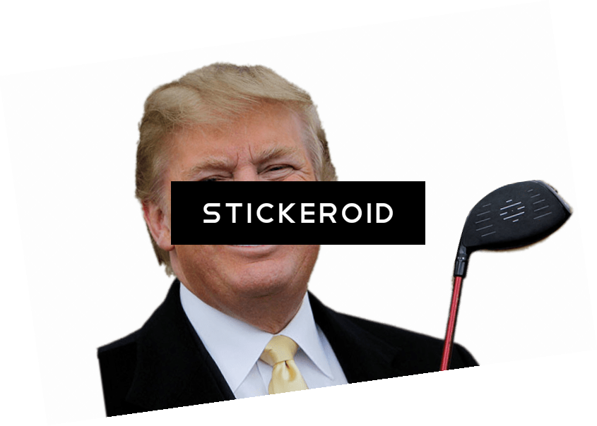 Donald Trump Playing Golf - Speech (845x604), Png Download