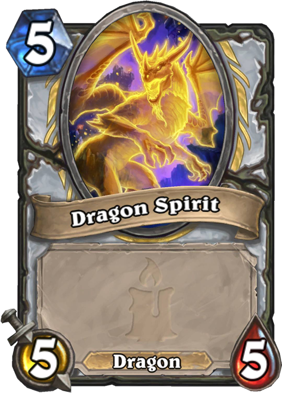 Dragon Spirit Card - Hearthstone Dragon Spirit (567x811), Png Download