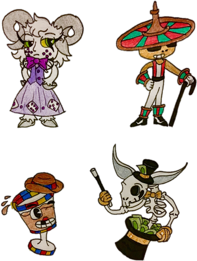 Cuphead Child Casino Transprent - Cuphead Casino Bosses Names (894x894), Png Download