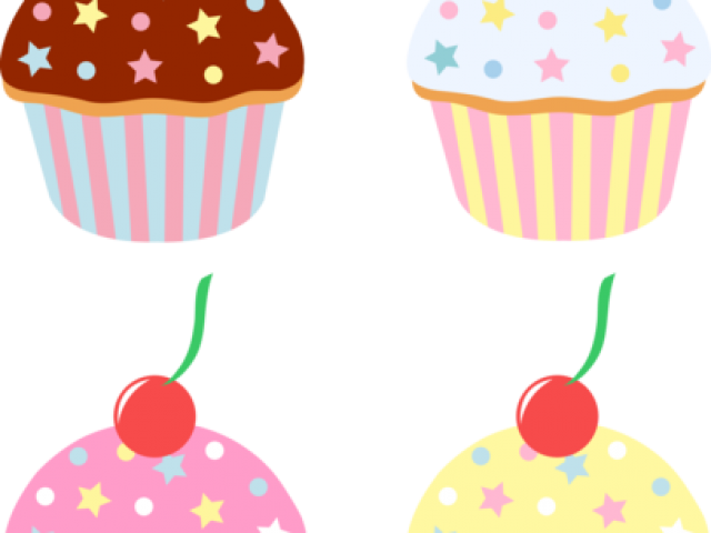 Vanilla Cupcake Clipart Birthday Cupcake - Cartoon Cakes And Sweets (640x480), Png Download