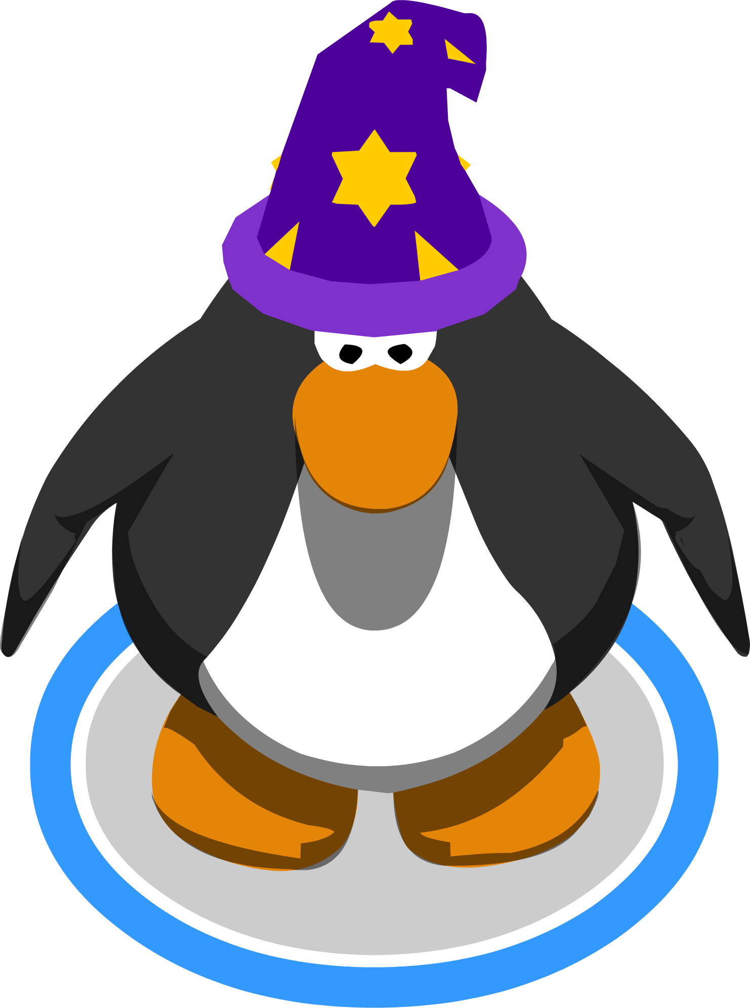 Purple Wizard Hat Ingame - Png Club Penguin Penguins (1482x1992), Png Download