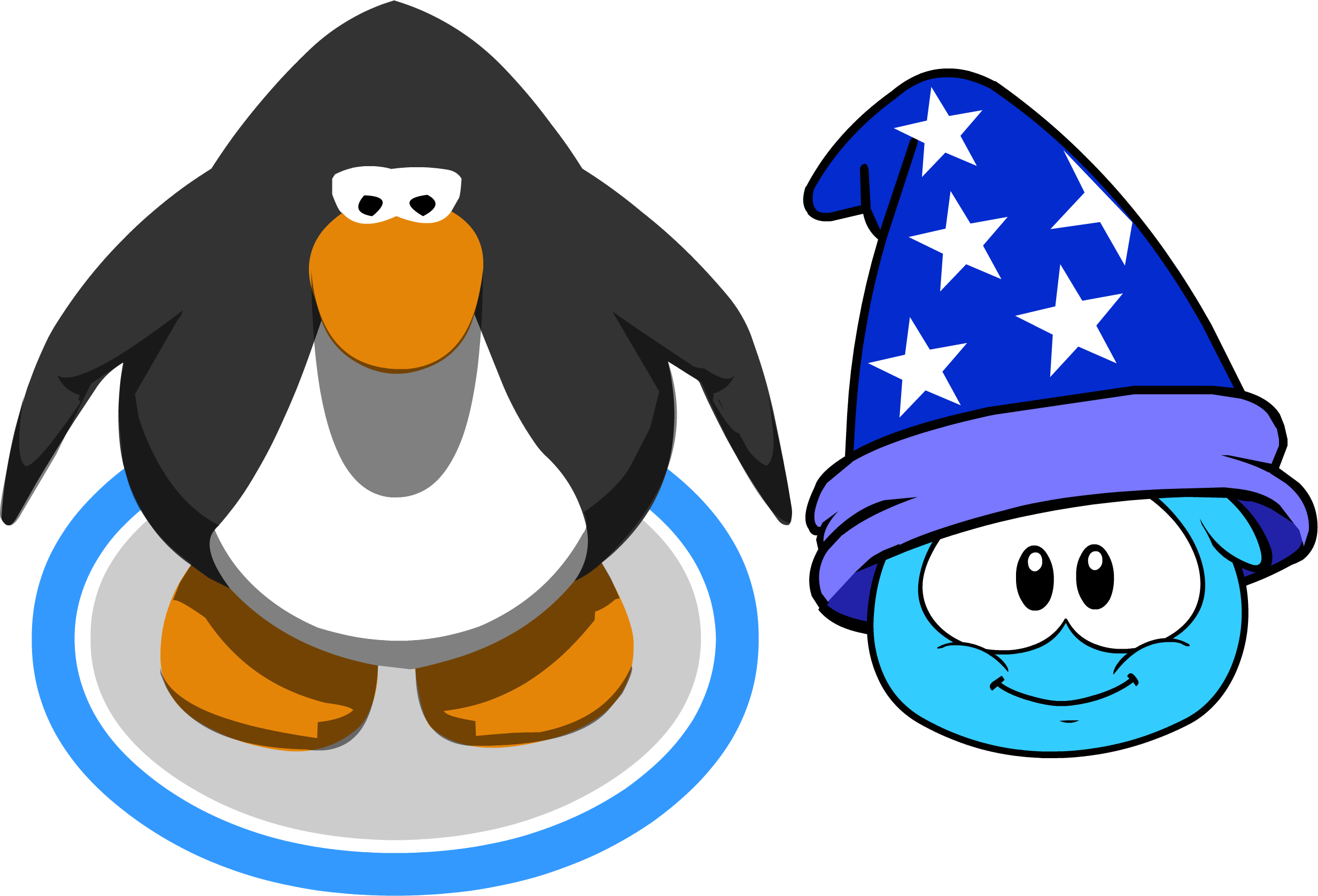 Puffle Hat Wizard Hat Id 83 In Game (2466x1677), Png Download