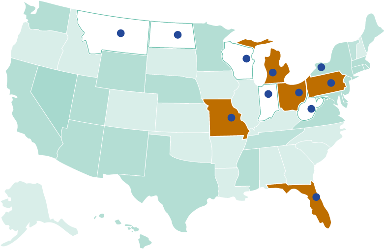5 Blue Senate Seats Are In White Dominated States Where - Us Republican Vs Democrat Map 2018 (800x560), Png Download