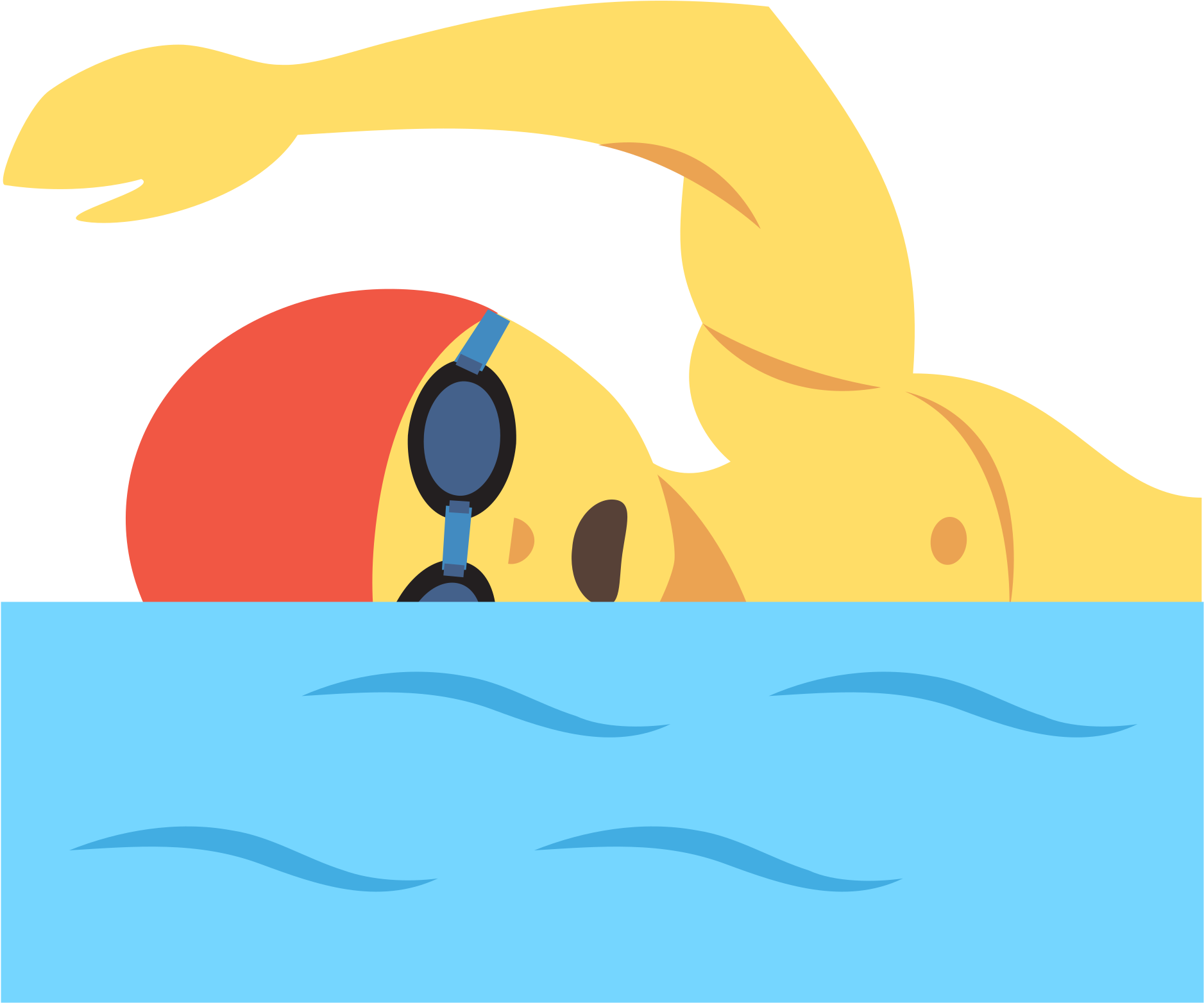 Open - Emoji De Natacion Png (2000x2000), Png Download