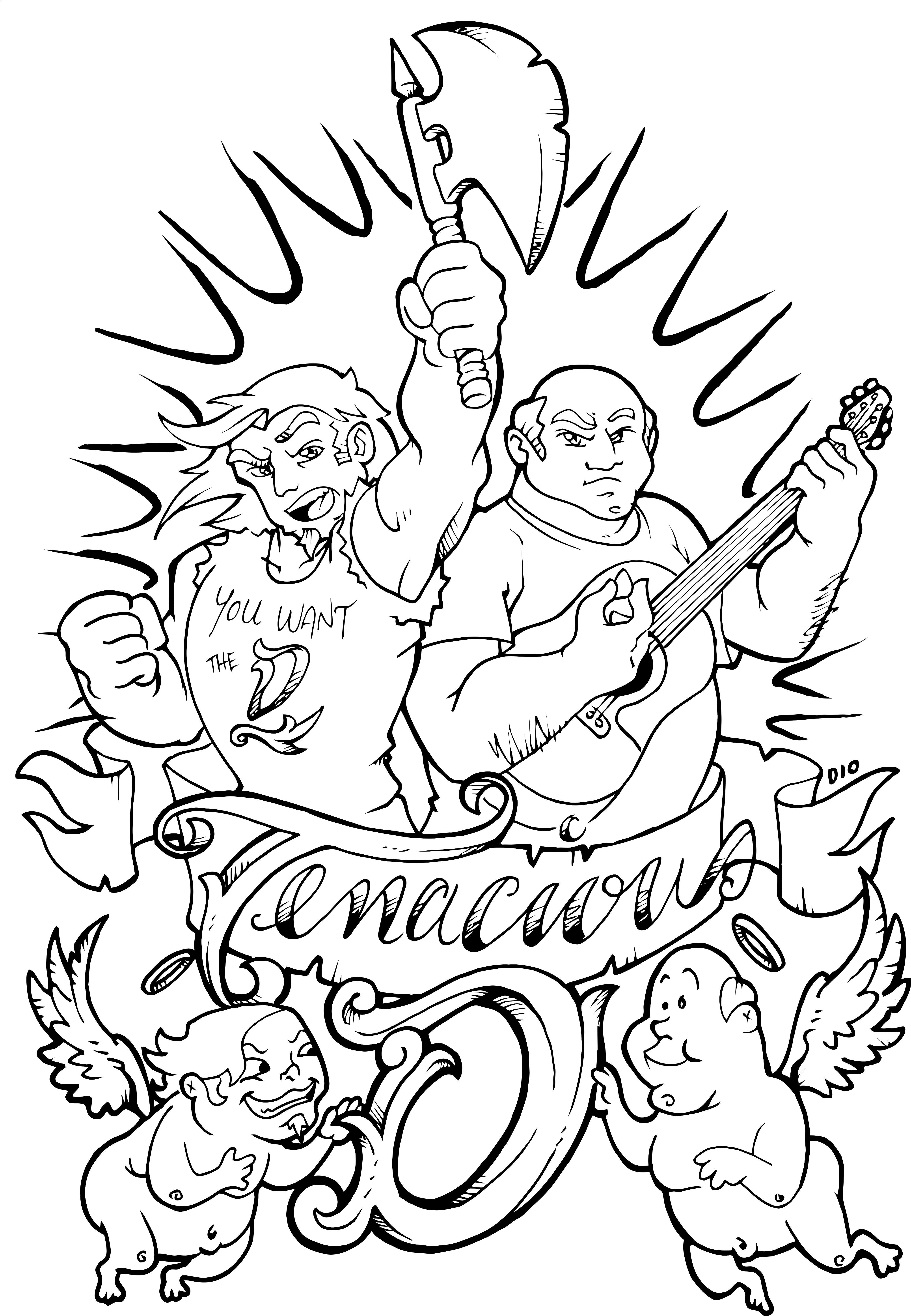 You Want The D - Line Art (4311x6000), Png Download