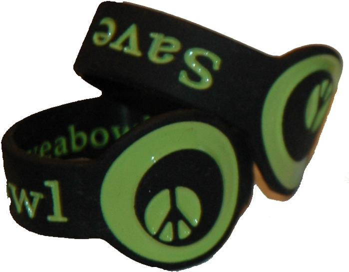 2 Pack Black & Green Peace Bowl Savers For Glass Smoking (721x589), Png Download