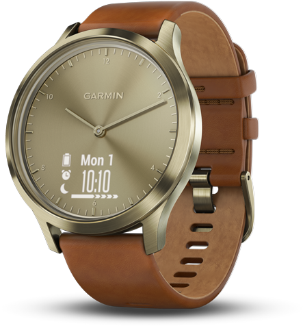 Premium , Gold-gold, Regular - Garmin Vivomove Hr Premium Gold (600x600), Png Download
