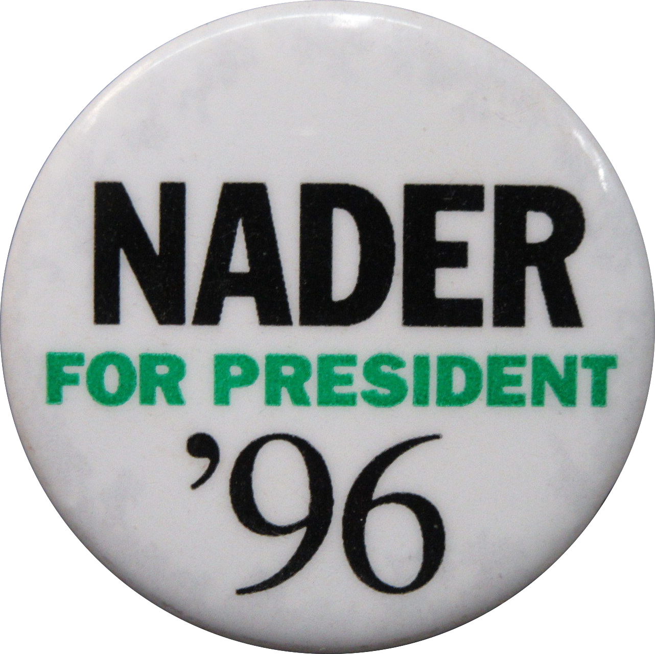 Ralph Nader 1996 Button 00 (1025x1024), Png Download