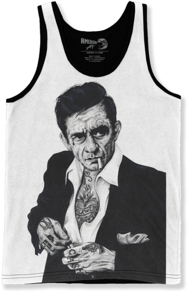 Johnny Cash With A Vest (600x600), Png Download