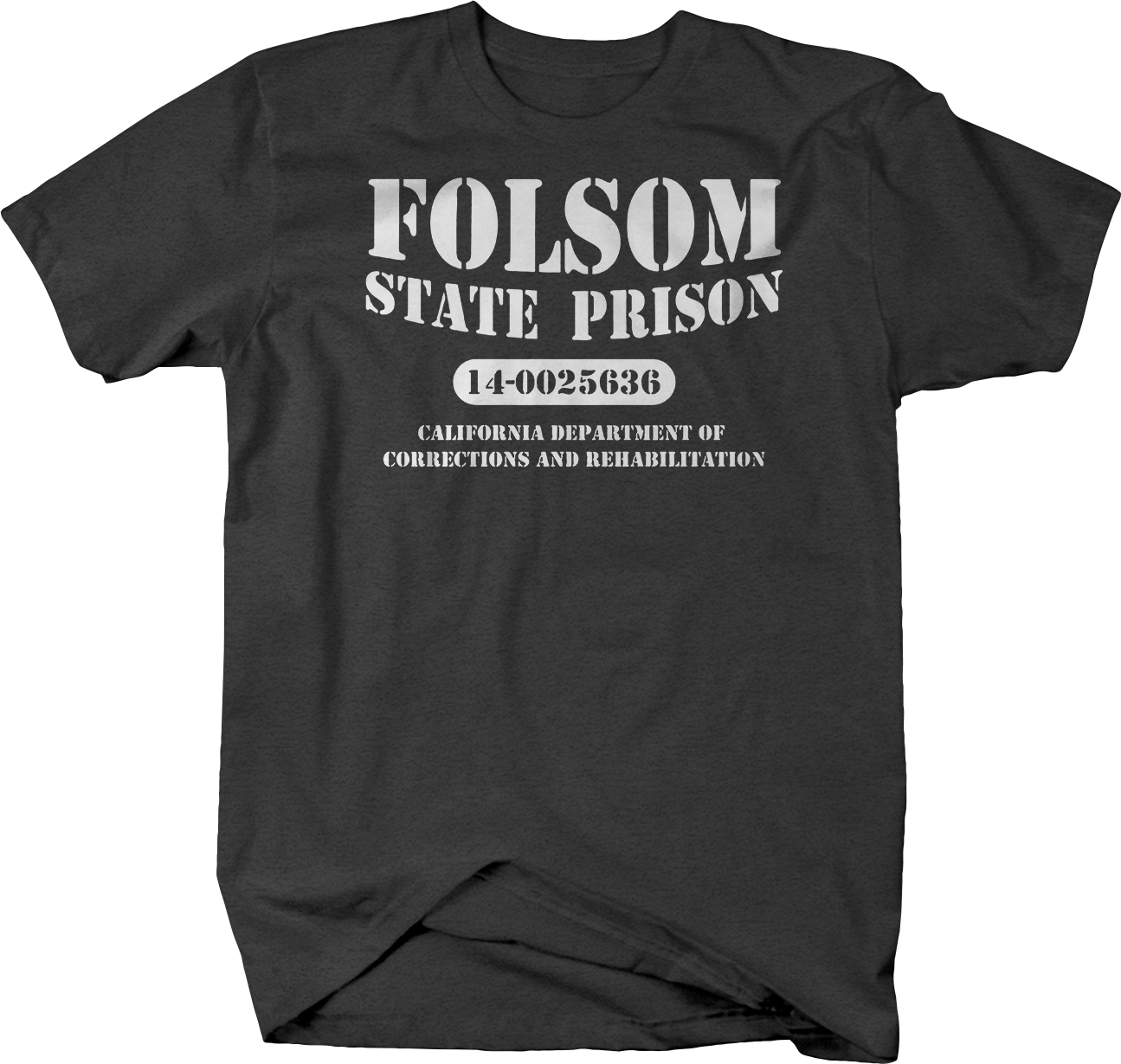 Folsom State Prison Inmate Johnny Cash Tshirt (1295x1229), Png Download
