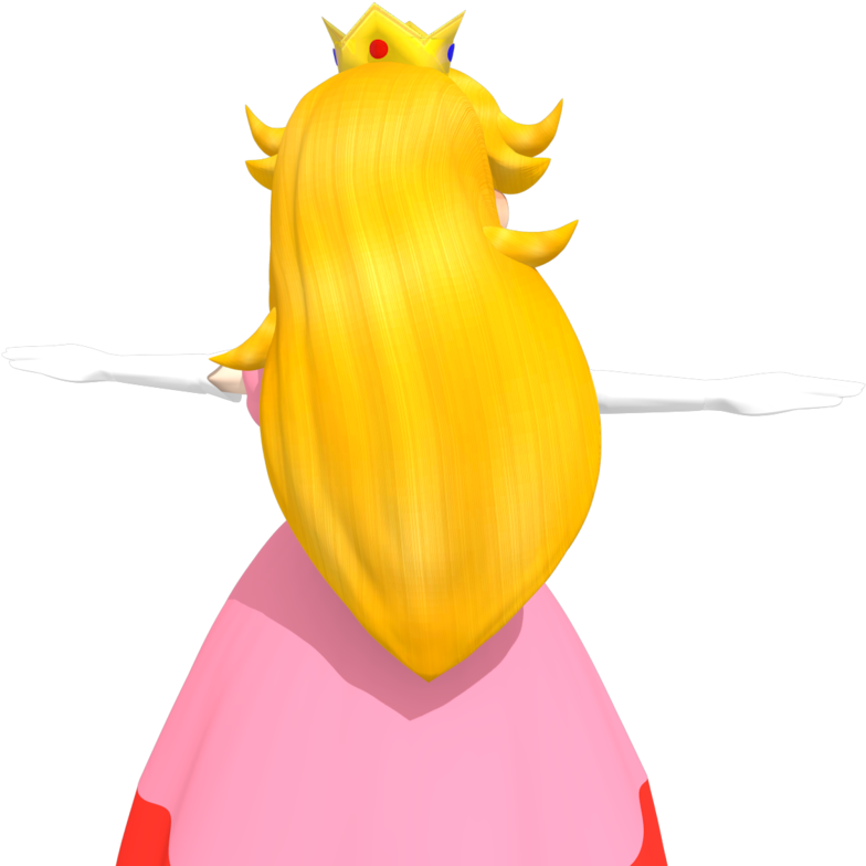 Princess Peach Long Hair - Princess Daisy Long Hair (784x784), Png Download