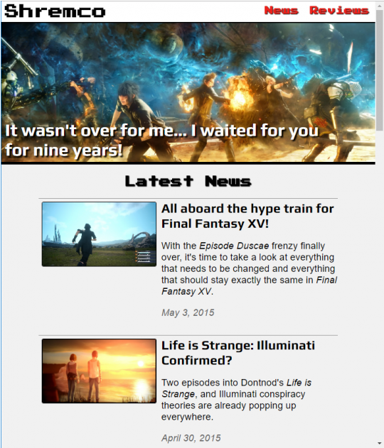 "shremco" Video Game News/reviews - Final Fantasy Xv Game Art Poster - W12618 - 16x12 In (1200x630), Png Download