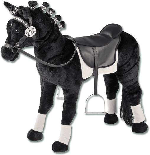 Happy People 58041 Standing Horse With Sound (567x648), Png Download