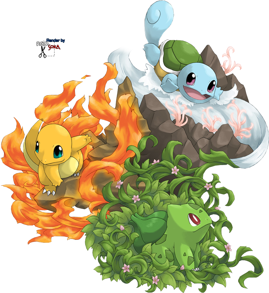 Water, Fire, Grass What Will You Choose Pokemon Comics, (1080x1080), Png Download