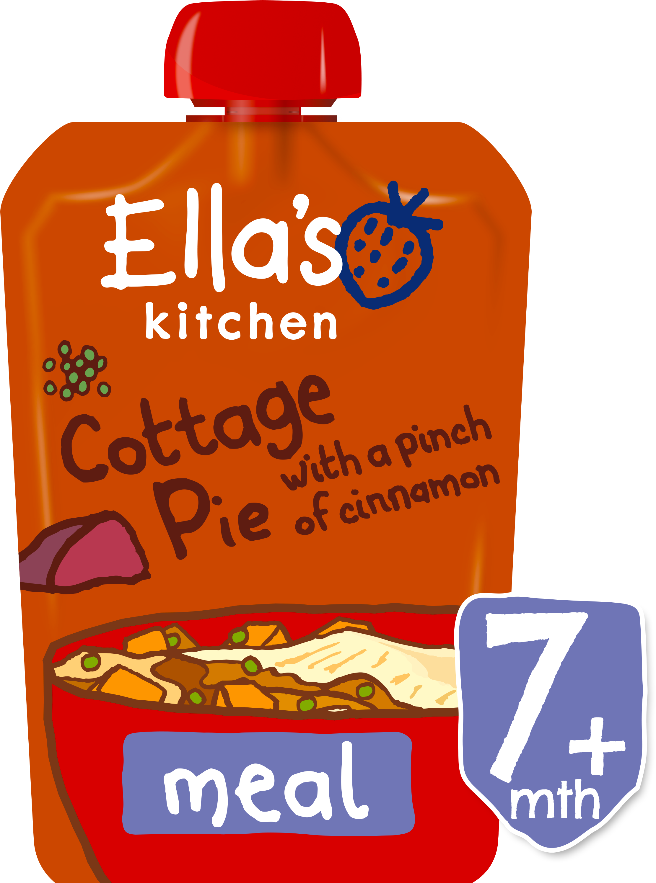 Ek355 Pouch Cottage Pie 130g Ft V=1511262478 - Ella's Kitchen Cottage Pie (3000x3000), Png Download