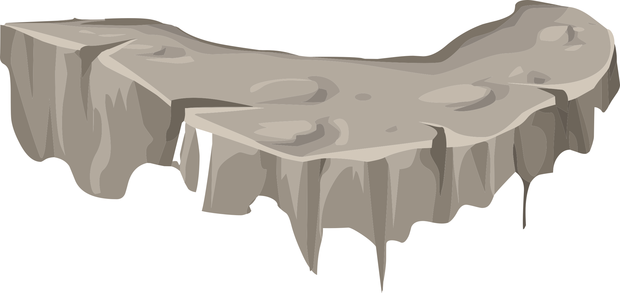 This Free Icons Png Design Of Alpine Landscape Cliff (2400x1133), Png Download