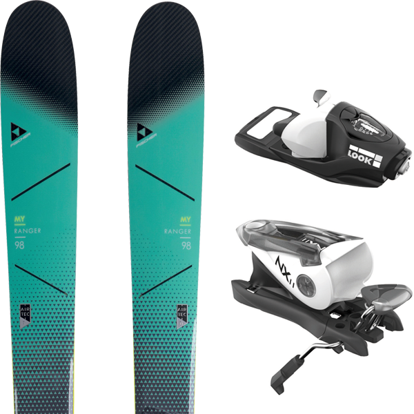 Fischer My Ranger 98 2019 Look Nx 11 B93 Black/white - Look Nx 11 Binding (600x600), Png Download