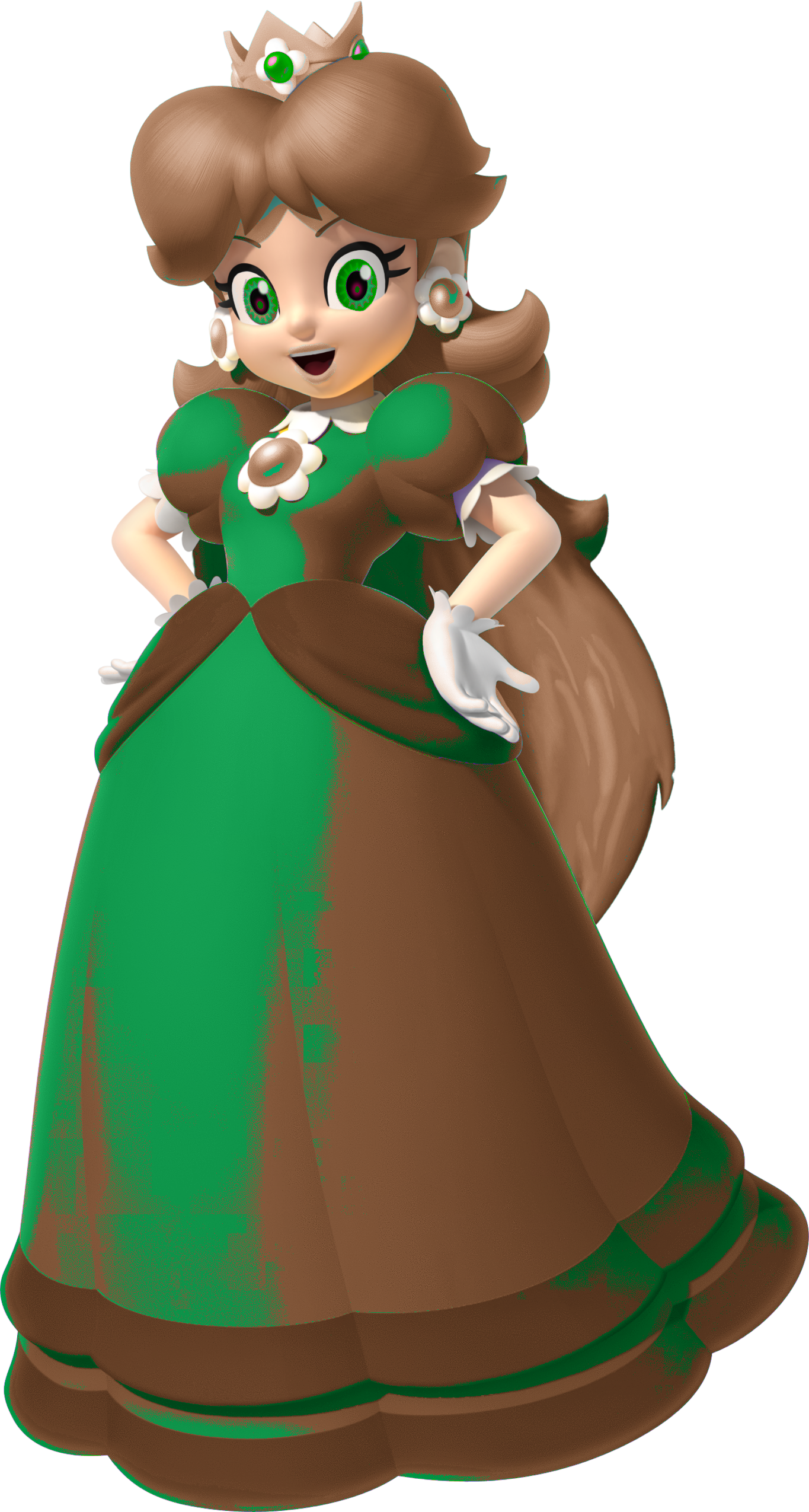 Emerald Princess - Nintendo Amiibo Daisy - Wii U (1365x2550), Png Download