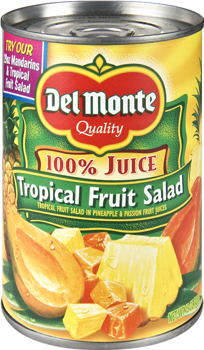 Del Monte® Tropical Fruit Salad In 100% Juice - Del Monte Pineapple Tidbits In 100% Juice 15.25 Oz. (800x800), Png Download
