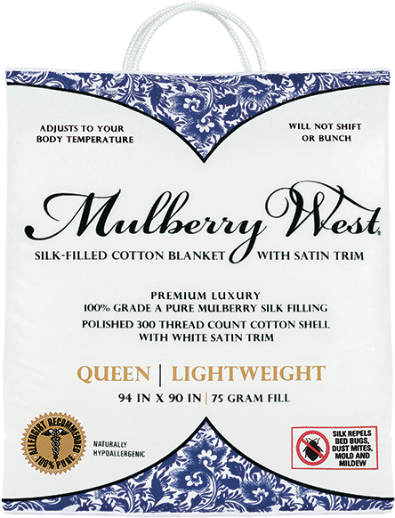 Mulberry Silk Mulberry West Blanket In Packaging - Mulberry West Silk Filled Comforter-king (600x600), Png Download