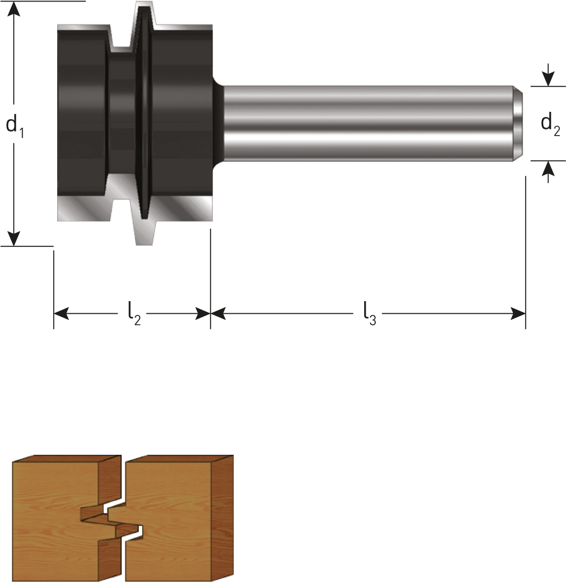 Tct Off Set Tongue & Groove Cutter Standard, Gold-line (1560x1300), Png Download