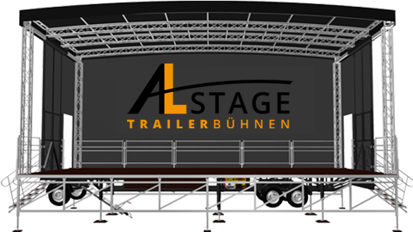 Mobile Bühnen/trailerbühnen Von Al Stage - Stage (600x520), Png Download