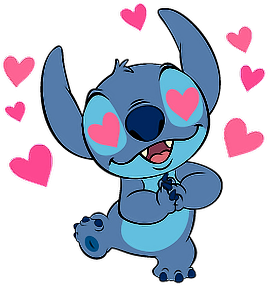 Stich Lilo&stich Lilo And Stitch Kawaii Cute Heart (612x608), Png Download