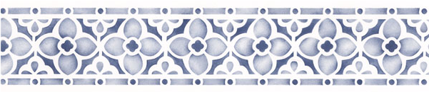 Border Stencils Flower - Stencil (600x600), Png Download