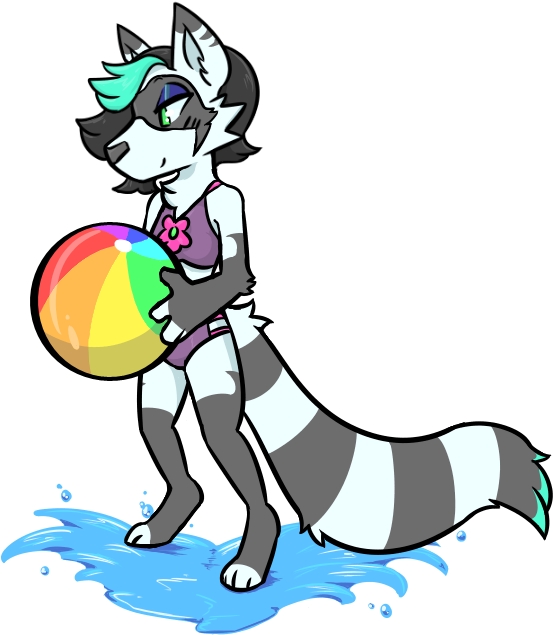 Beachball - Cartoon (588x656), Png Download