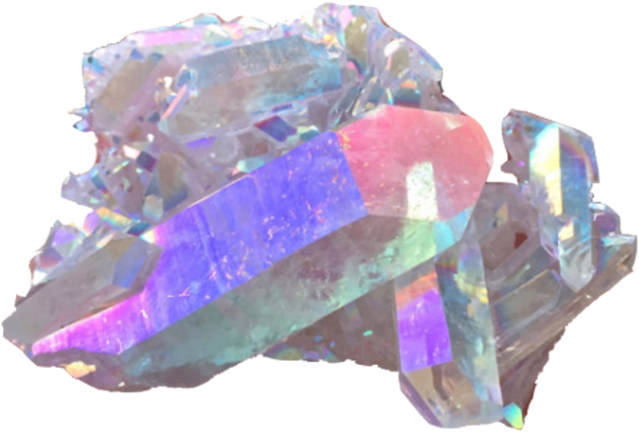 Crystal Holographic Grunge Tumblr Pale Png Pngedit - Metal Coated Crystal (1024x1024), Png Download