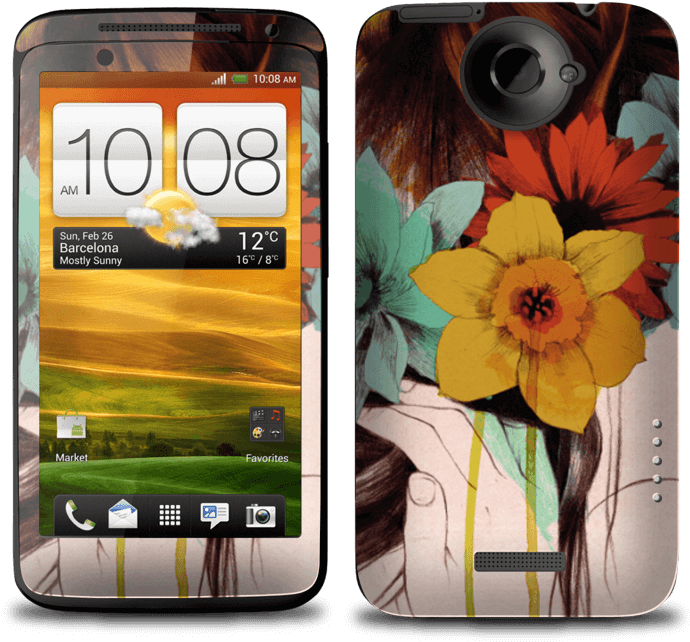 Corona De Flores - Htc One X - 32 Gb - White - Unlocked (800x752), Png Download