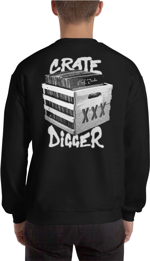 Crate Digger Sweatshirt - Crew Neck (1000x1000), Png Download