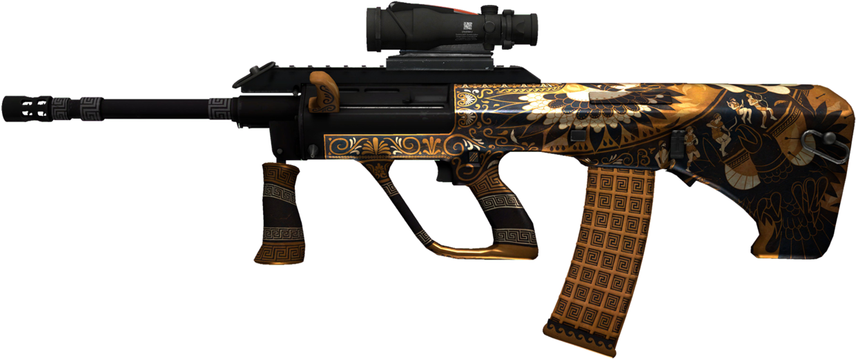 Awp Cs Go Png Svg Free Download - Aug Amber Slipstream Csgo (1280x574), Png Download