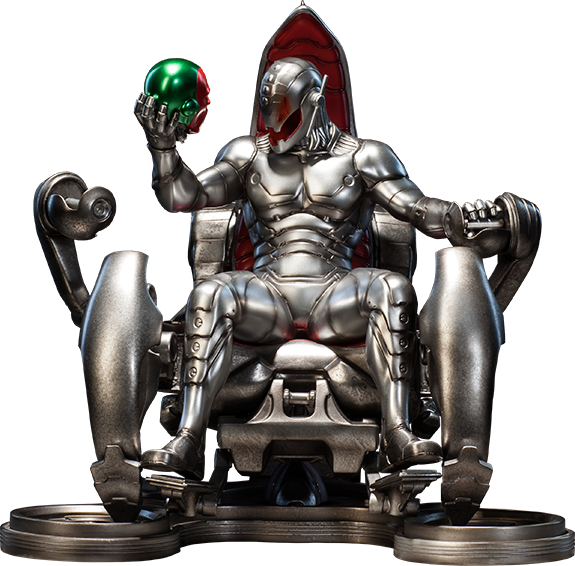 Classic Ultron On Throne Statue (575x566), Png Download