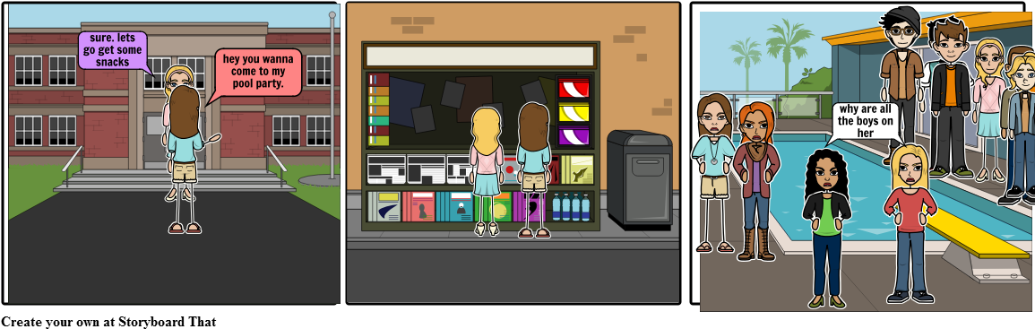 Pool Party - Cartoon (1164x385), Png Download