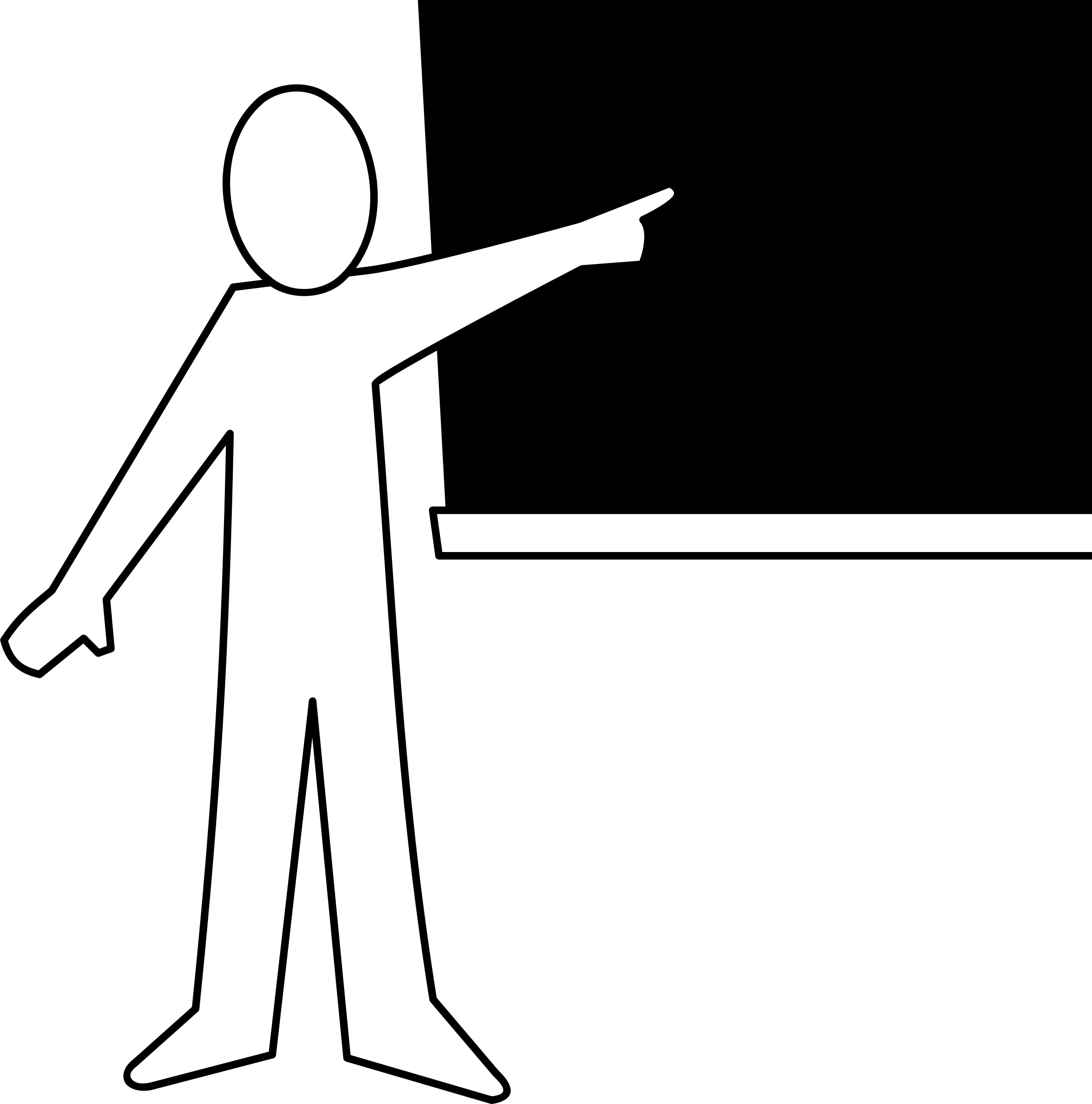 Burrito Clipart Burito - Presentation Clipart Black And White (2374x2400), Png Download