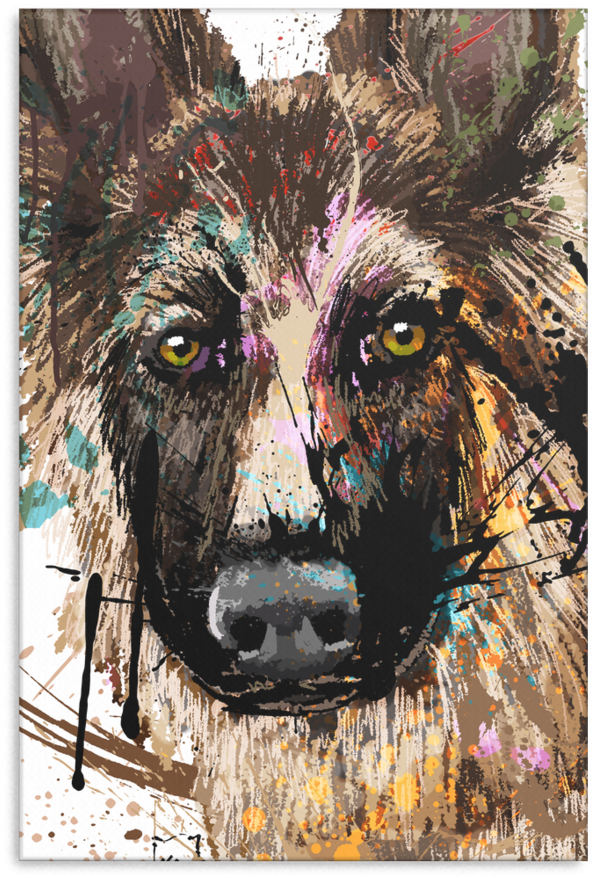 German Shepherd Canvas P56 - German Shepherd Dog (900x900), Png Download