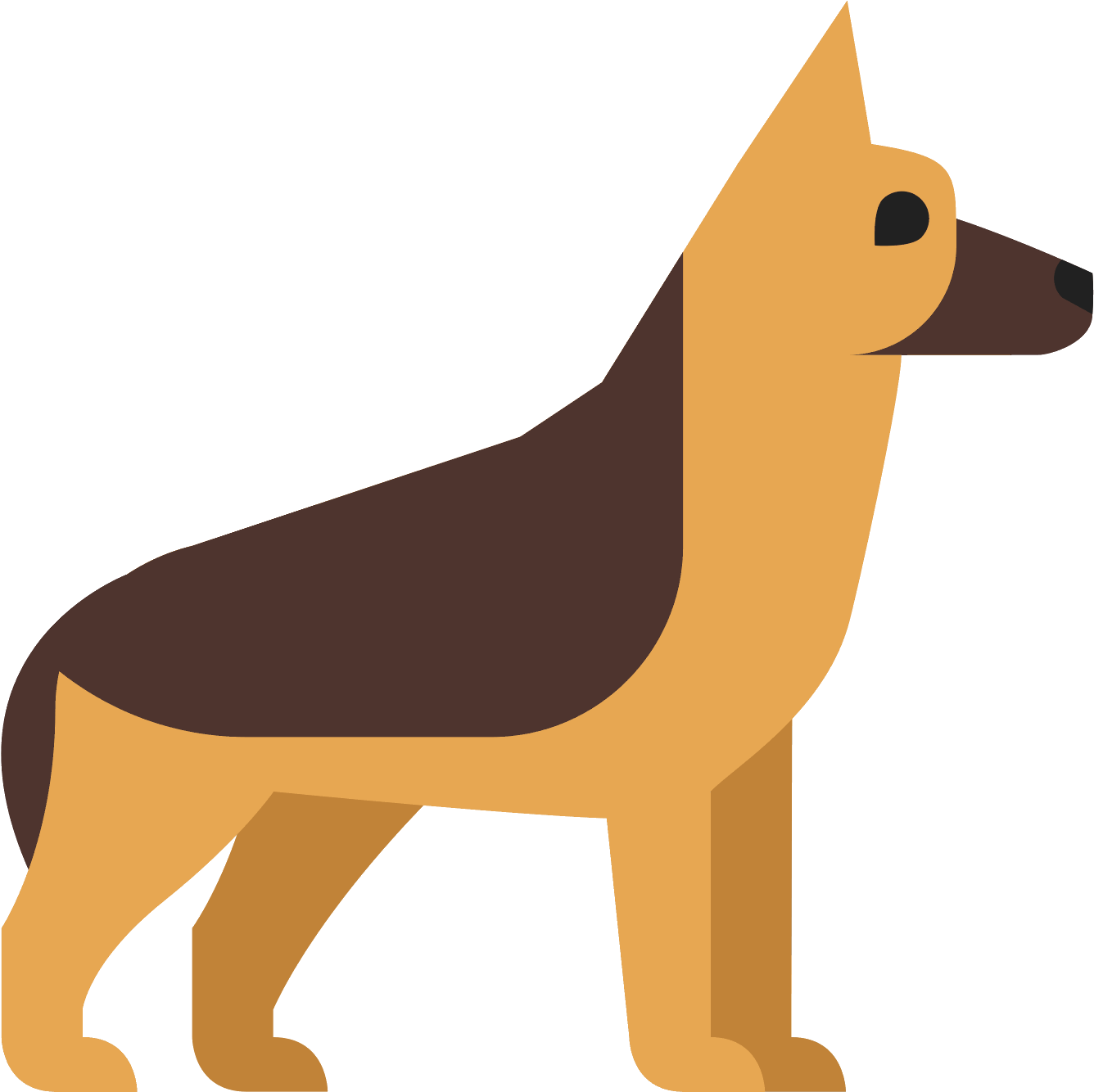 German Shepherd Icon (1600x1600), Png Download
