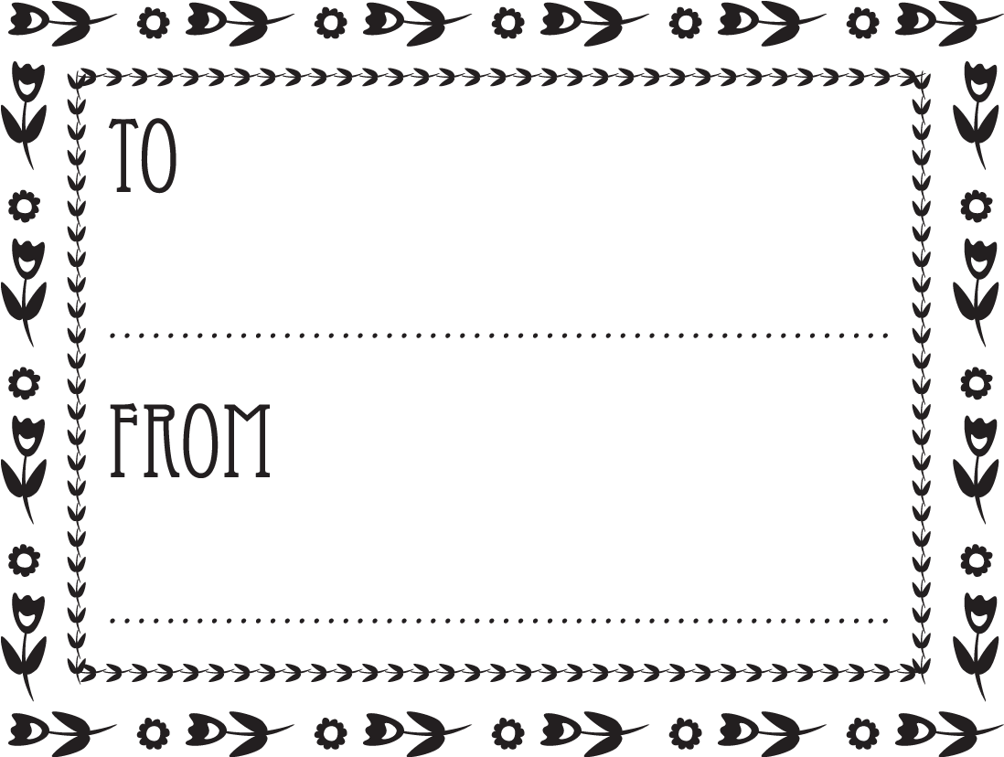 To And From Stamp With Flowers- Gift Tag Perfect - Gift (1200x1200), Png Download