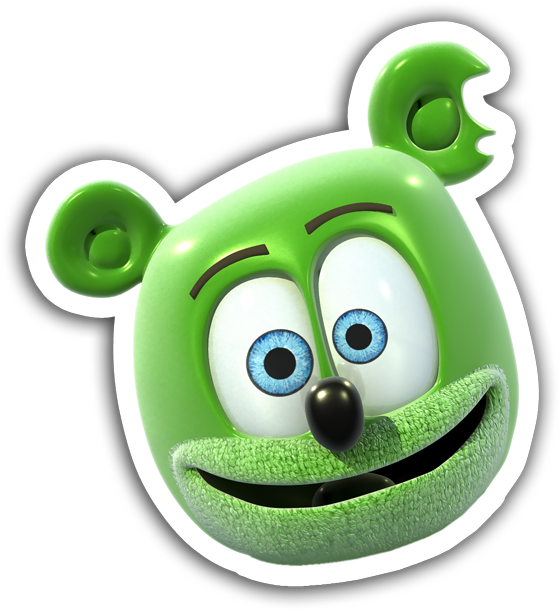 Gummibär Character Head Sticker - Gummy Bear Song Cake (600x630), Png Download