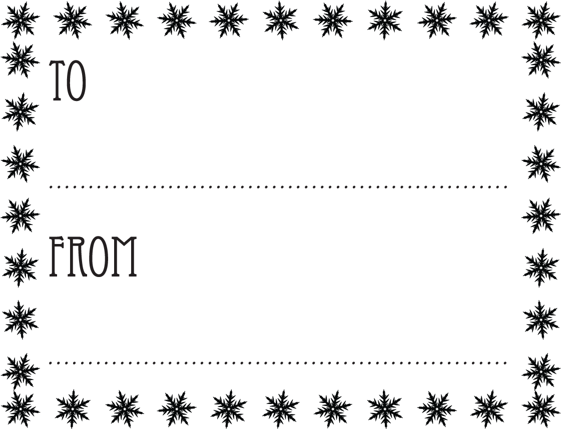 To And From Stamp With Snowflakes- Gift Tag Perfect - Circle (1200x1200), Png Download