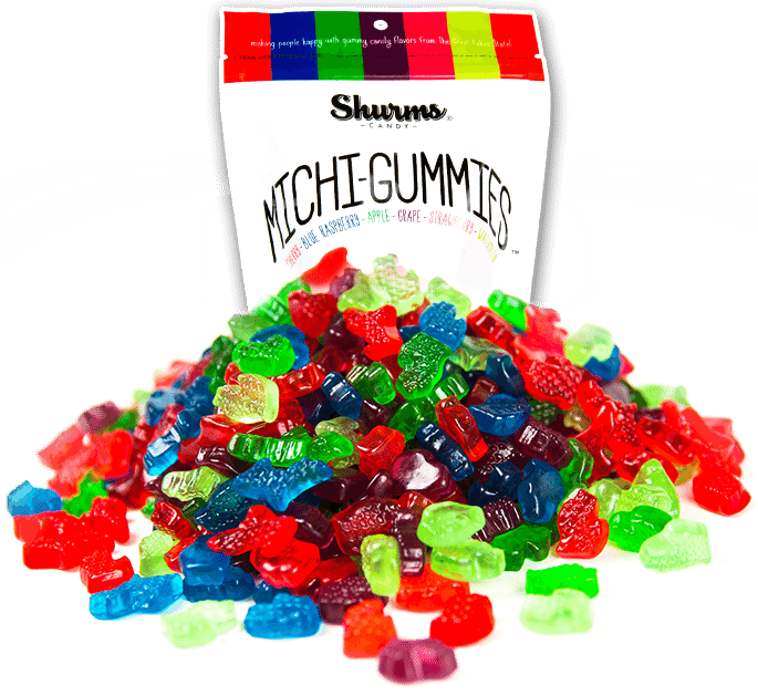 Michigan Shaped Gumy Candy - Gummy Bear (685x629), Png Download