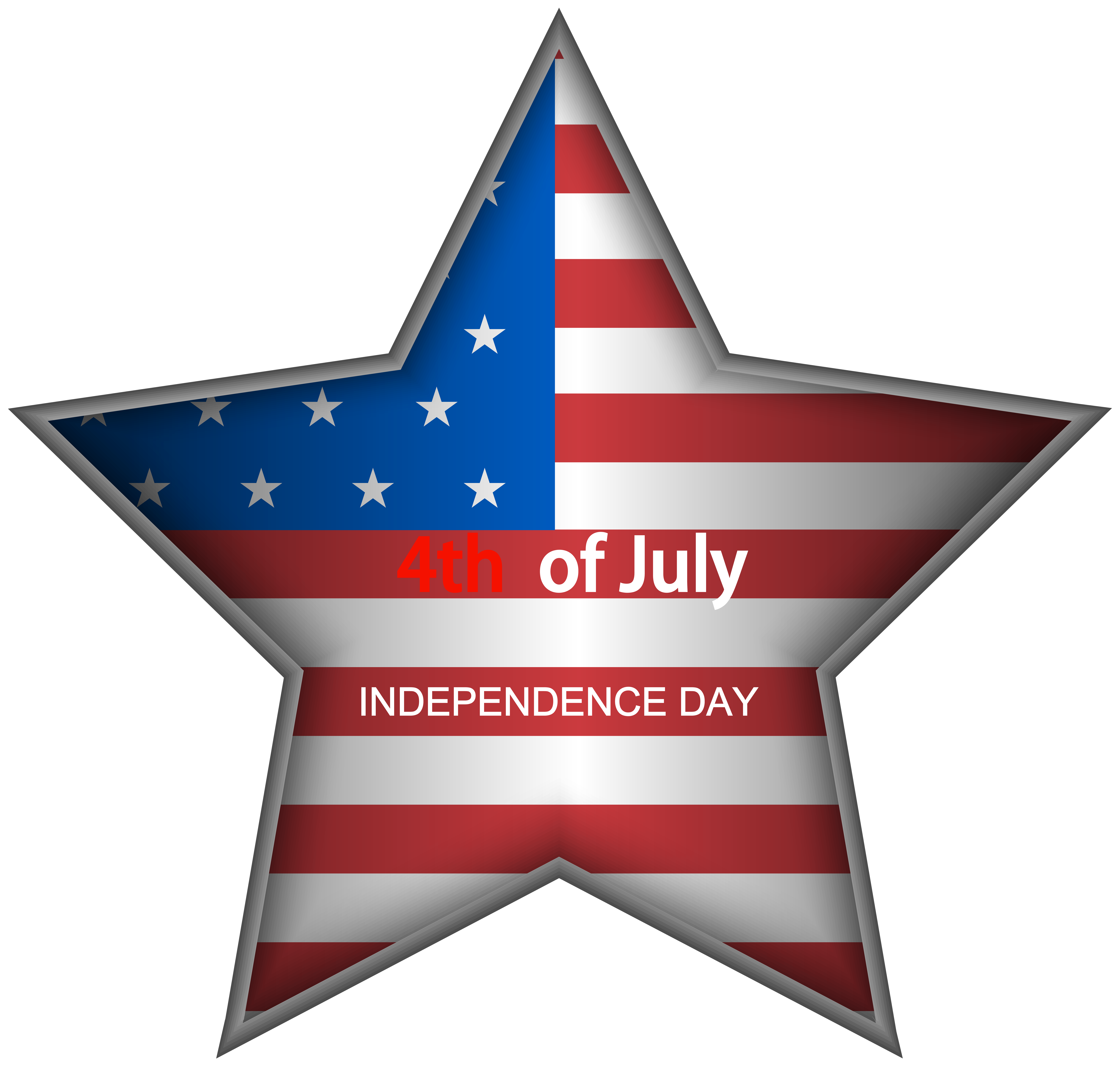 Usa Independence Day Star Png Clip Art Image (8000x7629), Png Download