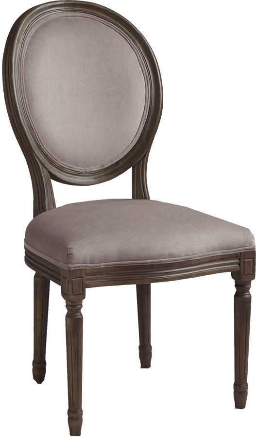 Ella Taupe Velvet Chair (527x900), Png Download