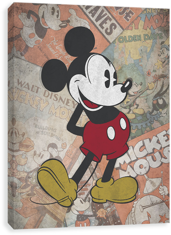 Mickey Vintage Collage - Mickey's Revue Movie Poster (11 X 17) (500x500), Png Download