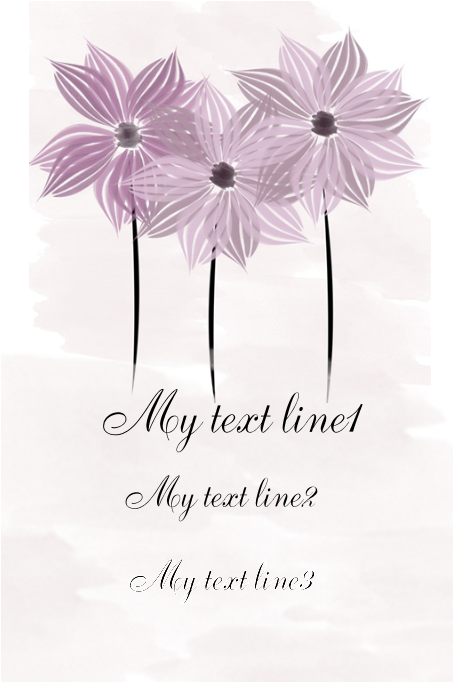 Favorite - Pretty Pink Lilac Watercolor Flowers Greeting Card (452x700), Png Download