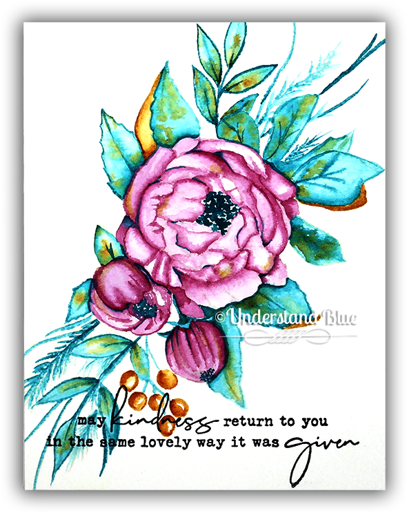 Grateful For Everything No Line Watercolor By Understand - Garden Roses (650x792), Png Download