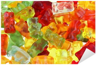 Assortment Of Colorful Fruity Gummy Bears Sticker • - Beef Gummy Bear (400x400), Png Download