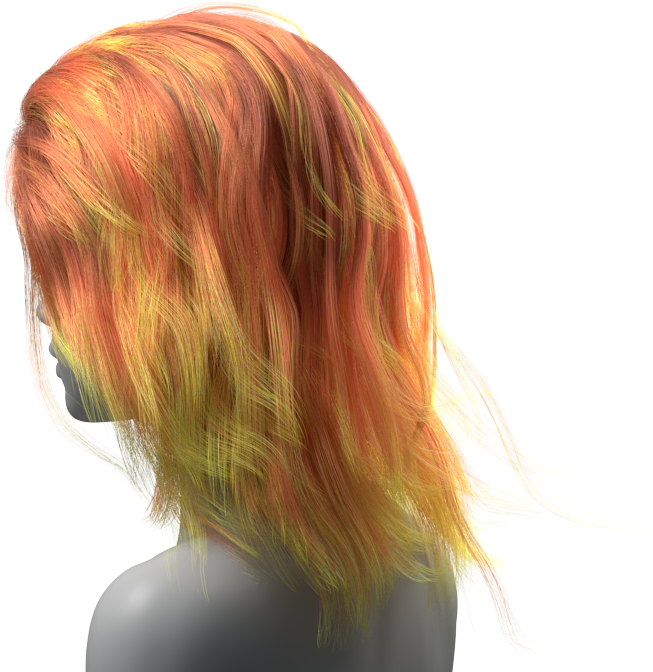 The V-ray Hair Sampler Is Set Up By Connecting The - Hair (900x675), Png Download